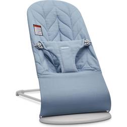 BabyBjörn Bliss Blå Vävd Bladmönstrad Quilt