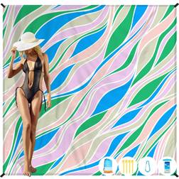 Famstar Beach Blanket Oversized Extra Large 78" X 81"