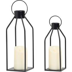 Modern Black Lantern 15" 2pcs