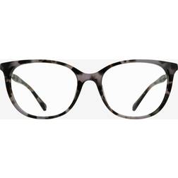 Aspire Havana Grey Red Cat-Eye Acetate Eyeglasses Large