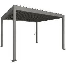 Biohort Pergola Størrelse 4 x 3,5 Metallisk Quartz Grå