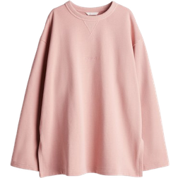 H&M Sweatshirt with Text Motif - Dusty Pink/Simplicité