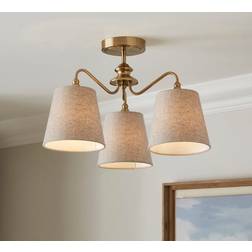 Dunelm Enid Gold Ceiling Flush Light ∅ 45cm