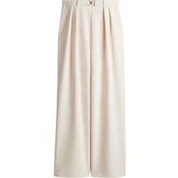 H&M Buckle Detail Tailored Trousers - Cream