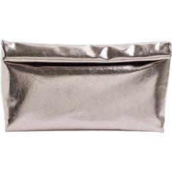 River Island Roll Top Clutch Bag - Silver