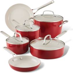 KitchenAid Hard Anodized Cookware Set with lid 10 Parts