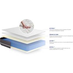 Actisom Blanco Con Espuma Viscoelástica 130 x 190 Colchón de Poliéter