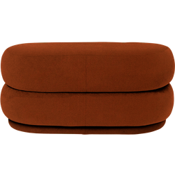 ferm LIVING Oval Tonus Red Brown Siddepuf 45cm