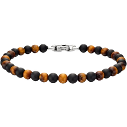 David Yurman Spiritual Beads Alternating Bracelet - Silver/Onyx/Tiger’s Eye