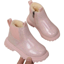 Shein Kids' Fashionable Casual Thick Thermal Lined Children Boots