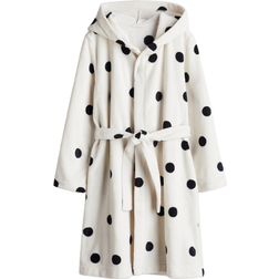 H&M Kid's Fleece Bathrobe - White/Polka Dot (0296476036)