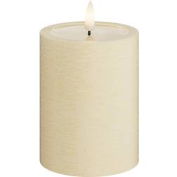 Deluxe Homeart Bloklys Creme Unique 10 cm LED-lys