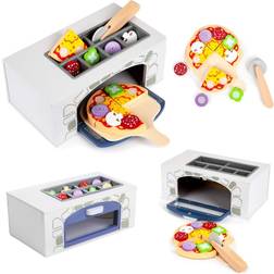 ECOTOYS Ecotoys Pizzaovn I Træ + Tilbehør Køkken 1013