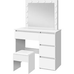 Lykke mit Licht Amelia 94 cm Weiß Schminktisch 43x94.5cm