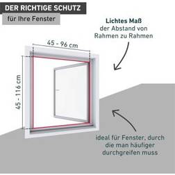 Windhager Insektenschutzplissee ULTRA FLAT 100 120 cm grau