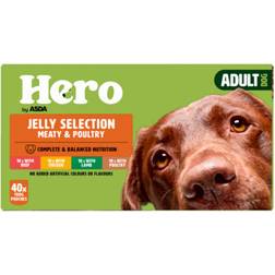 Asda Hero Adult Dog Jelly Selection 40 x 100g