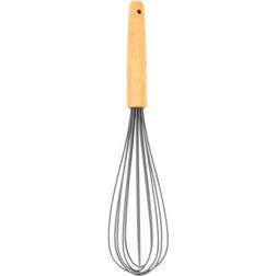 George Home Wooden with Grey Silicone Head Whisk