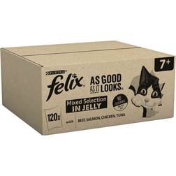 Felix Senior Wet Cat Food in Jelly 120 x 100 g