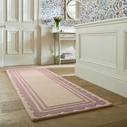 Flair Lois Scallop Border Wool Runner - Purple