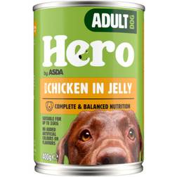 Asda Hero Adult Dog Food Chicken in Jelly 400g