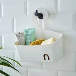 Dunelm Large Plastic Shower Caddy White