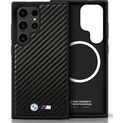 BMW Leather Carbon MagSafe Case for Samsung Galaxy S25 Ultra Black