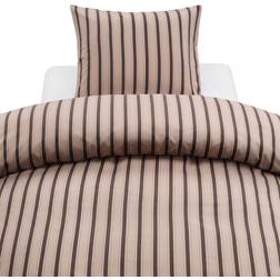 Harmony Miranda Brun Randigt Microfiber Bäddset 150x210 Påslakan Brun (210x)