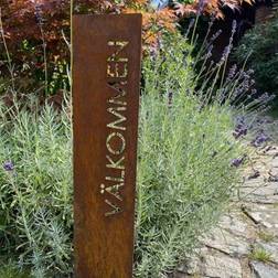 ELDgarden Skylt Välkommen Stick I Marken Rost