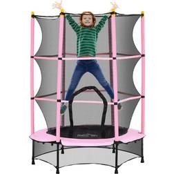 Homcom Kids Trampoline With Safety Enclosure 4.6Ft