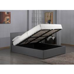 Heartlands Fusion Fabric Grey Double Storage Frame Bed