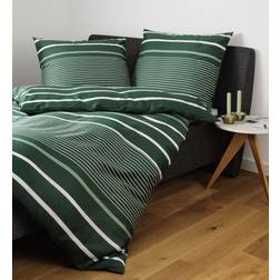 Janine Bettwäsche Set 155x220 cm Jade Waldgrün Bettbezug (220x)