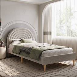 Flair Ava Green Boucle Single Frame Bed
