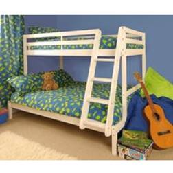 Comfy Living Wooden Triple 3ft 4ft In Various Colours - White Bunk Bed