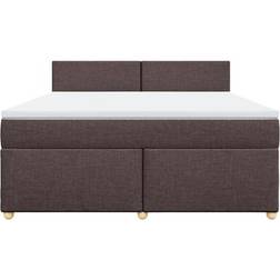 vidaXL Box Spring with Mattress Plain Design Rammeseng 180x200cm