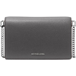 Michael Kors Jet Set Medium Pebbled Leather Crossbody Bag - Slate