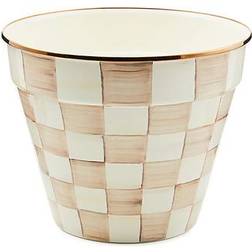 Mackenzie-Childs Mocha Check Extra Large Garden Pot