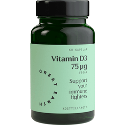Great Earth Vitamin D3 Vegan 60 st