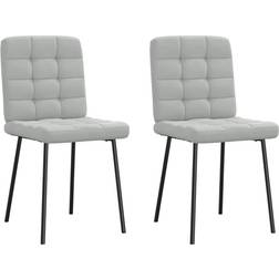 vidaXL 4101080 Light Grey Köksstol 83cm 2st