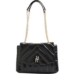 River Island Quilted Chain Strap Shoulder Bag - Black