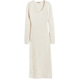 H&M Fluffy Knitted Dress - Light Beige