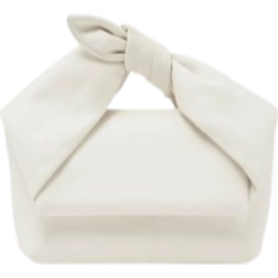 JW Anderson Medium Bow Twister Leather Top Handle Bag - Off White