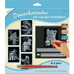 Mammut Scratch Pictures Permanent Animals Calendar 10.5x14.5cm