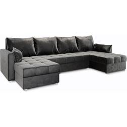 Masseno Ecksofa NAKO U-Form Grau Sofa 285cm 4-Sitzer