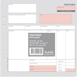 Burde Invoice 2/3 A4 with 1 Copy 2x50 sheets