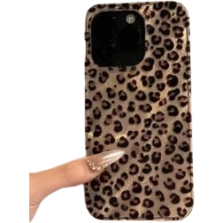 Shein Luxury Leopard Print Shell Texture Phone Case for iPhone