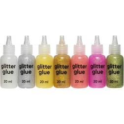 Panduro Hobby Glitter Glue Pastel Colors 7x20ml