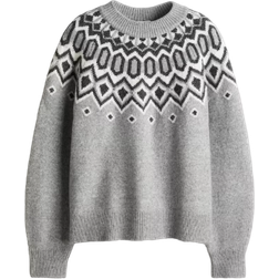 H&M Pullover Aus Jacquardstrick - Grau