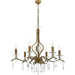 Avon Elizabeth Antique Gold/Transparent Pendellampa ∅ 80cm