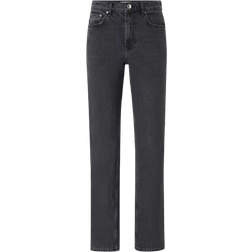Gina Tricot Mid Straight Jeans - Washed Grey