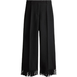 H&M Frayed Hem Trousers - Black